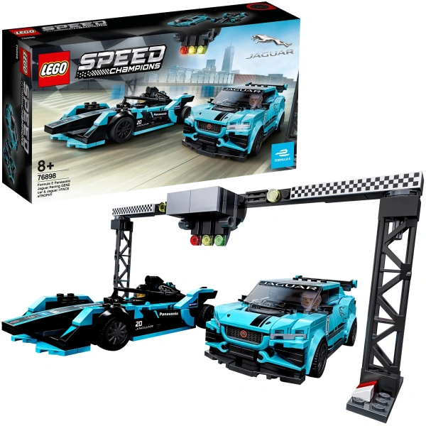 Конструктор LEGO Speed Champions 76898 Formula E Panasonic Jaguar Racing GEN2 car & Jaguar I-PACE eTROPHY УЦЕНКА